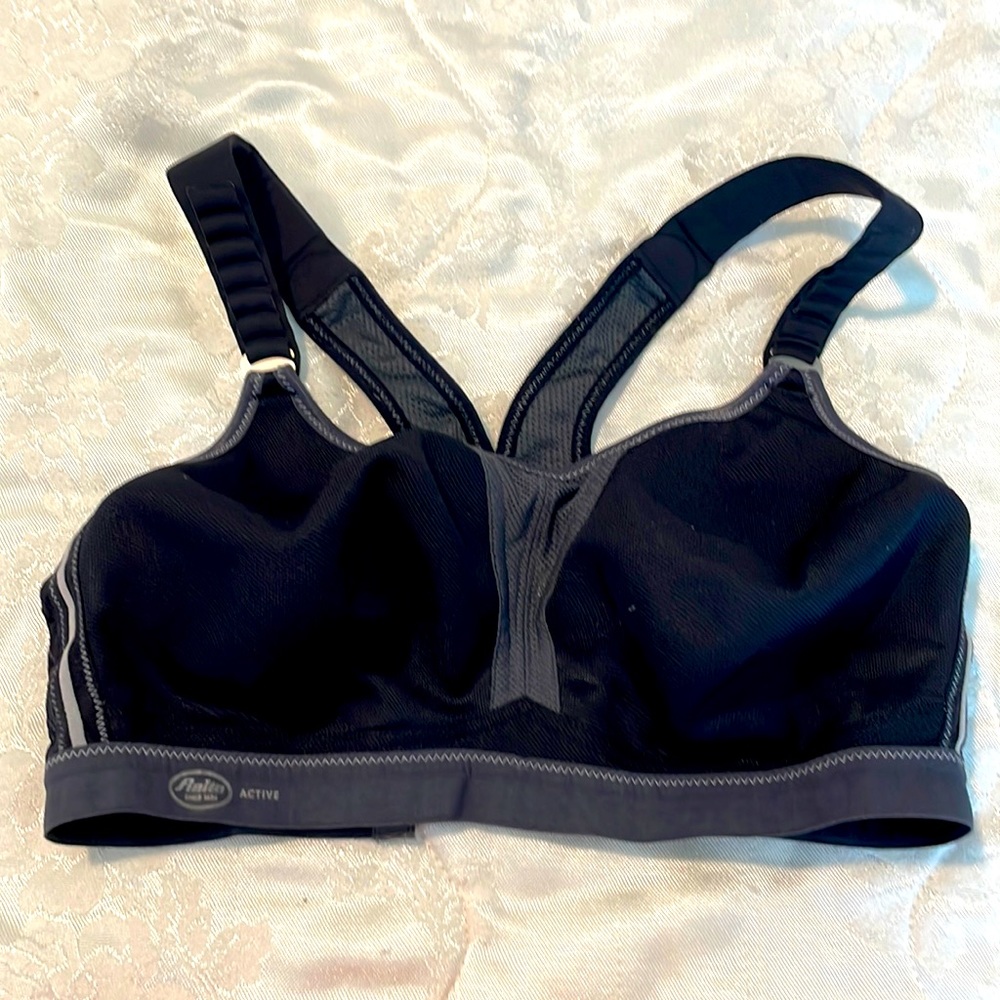 Anita active bra  34D. Black and gray.